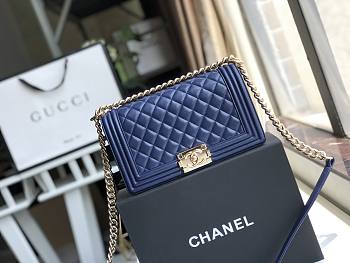 CHANEL Boy Chanel Handbag (Dark Blue) A67086 B02264 N5947