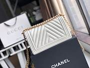 CHANEL V Boy Chanel Handbag (White) - 5