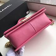 CHANEL V Boy Chanel Handbag (Dark Pink) - 6