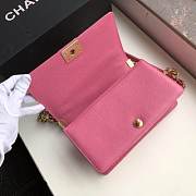 CHANEL V Boy Chanel Handbag (Dark Pink) - 4