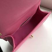 CHANEL V Boy Chanel Handbag (Dark Pink) - 3