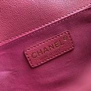 CHANEL V Boy Chanel Handbag (Dark Pink) - 2