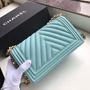 CHANEL V Boy Chanel Handbag (Light Blue) - 3