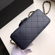 CHANEL Mini Flap Bag (Dark Blue) - 4