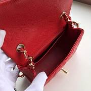 CHANEL Mini Flap Bag (Red) - 6