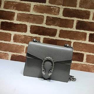 GUCCI Dionysus Mini Leather Bag (Gray) 476432