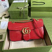 GUCCI GG Marmont (Red Crocodile Pattern) 443497 - 1