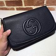 GUCCI Soho Small Leather Disco Bag (Black Leather) 308364 A7M0G 1000 - 6