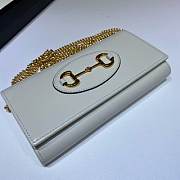 GUCCI Horsebit 1955 wallet with chain (White) 621888 - 3