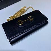 GUCCI Horsebit 1955 wallet with chain (Black) 621888 - 4