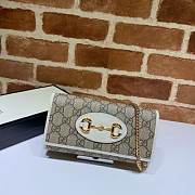 GUCCI Horsebit 1955 wallet with chain (GG Supreme canvas ) ‎‎621892 92TCG 9761 - 1
