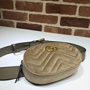 GUCCI GG Marmont matelassé leather belt bag (Khaki Cashmere) 476434 - 2