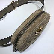 GUCCI GG Marmont matelassé leather belt bag (Khaki Cashmere) 476434 - 4