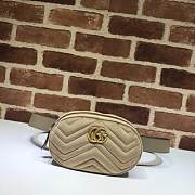 GUCCI GG Marmont matelassé leather belt bag (Khaki Cashmere) 476434 - 1