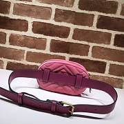 GUCCI GG Marmont matelassé leather belt bag (Pink Velvet) 476434 - 3