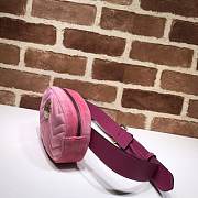 GUCCI GG Marmont matelassé leather belt bag (Pink Velvet) 476434 - 4