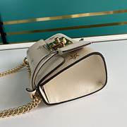 GUCCI Padlock Bee Star Small Shoulder Bag (White Leather) ‎524405 DJ2RG 8963 - 6