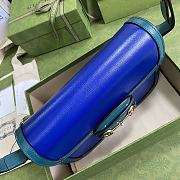 GUCCI Horsebit 1955 Shoulder Bag (Blue_Green) 602204 - 4