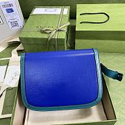GUCCI Horsebit 1955 Shoulder Bag (Blue_Green) 602204 - 5