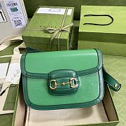 GUCCI Horsebit 1955 Shoulder Bag (Grass Green_Green) 602204 - 1
