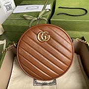 GUCCI GG Marmont mini round shoulder bag (Brown) 550154 - 1