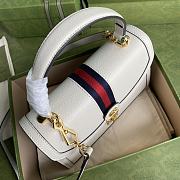 GUCCI Ophidia small top handle bag with web (White leather) ‎651055 DJ2DX 8454 - 2