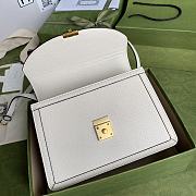 GUCCI Ophidia small top handle bag with web (White leather) ‎651055 DJ2DX 8454 - 5