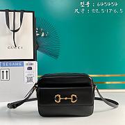 GUCCI Horsebit 1955 small shoulder bag (Black leather) 645454 1DB0G 1000 - 1