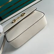 GUCCI Horsebit 1955 small shoulder bag (White leather) 645454 1DB0G 9022 - 2