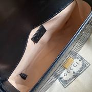 GUCCI GG Marmont mini top handle bag (Black Crocodile Pattern) 547260 - 6
