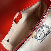 GUCCI GG Marmont mini top handle bag (Red Crocodile Pattern) 547260 - 5