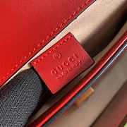 GUCCI GG Marmont mini top handle bag (Red Crocodile Pattern) 547260 - 3