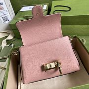 GUCCI Dollar Calfskin Interlocking G Small Crossbody Bag (Pink leather) 607720 - 5