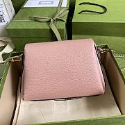 GUCCI Dollar Calfskin Interlocking G Small Crossbody Bag (Pink leather) 607720 - 6