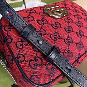 GUCCI GG Marmont Multicolour small shoulder bag (Red canvas) ‎447632 - 4