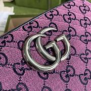 GUCCI GG Marmont Multicolour small shoulder bag (Pink_Blue canvas) ‎447632 2UZCN 5279 - 5