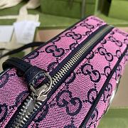 GUCCI GG Marmont Multicolour small shoulder bag (Pink_Blue canvas) ‎447632 2UZCN 5279 - 6