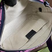 GUCCI GG Marmont Multicolour small shoulder bag (Pink_Blue canvas) ‎447632 2UZCN 5279 - 3