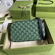 GUCCI GG Marmont Multicolour small shoulder bag (Green_Blue canvas) ‎447632 2UZCN 3368 - 3