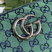 GUCCI GG Marmont Multicolour small shoulder bag (Green_Blue canvas) ‎447632 2UZCN 3368 - 6