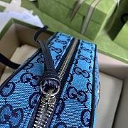 GUCCI GG Marmont Multicolour small shoulder bag (Light Blue_Blue canvas) ‎‎447632 2UZCN 4164 - 2
