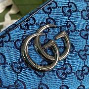 GUCCI GG Marmont Multicolour small shoulder bag (Light Blue_Blue canvas) ‎‎447632 2UZCN 4164 - 3
