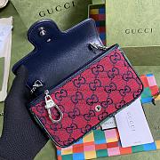 GUCCI GG Marmont Multicolor super mini bag (Red patchwork) 476433 - 4