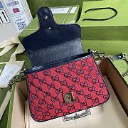GUCCI GG Marmont Multicolour mini top handle bag (Red canvas) 583571 - 3