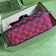 GUCCI GG Marmont Multicolour mini top handle bag (Red canvas) 583571 - 5