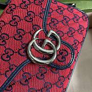 GUCCI GG Marmont Multicolour mini top handle bag (Red canvas) 583571 - 6