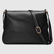 GUCCI Small messenger bag with Double G (Black leather) 648934 1U10T 1000 - 2