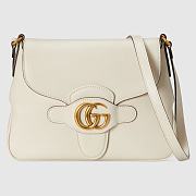 GUCCI Small messenger bag with Double G (White leather) 648934 1U10T 9022 - 1