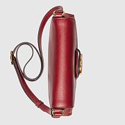 GUCCI Small messenger bag with Double G (Red leather) ‎648934 1U10T 6638  - 5