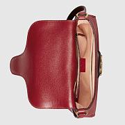 GUCCI Small messenger bag with Double G (Red leather) ‎648934 1U10T 6638  - 2